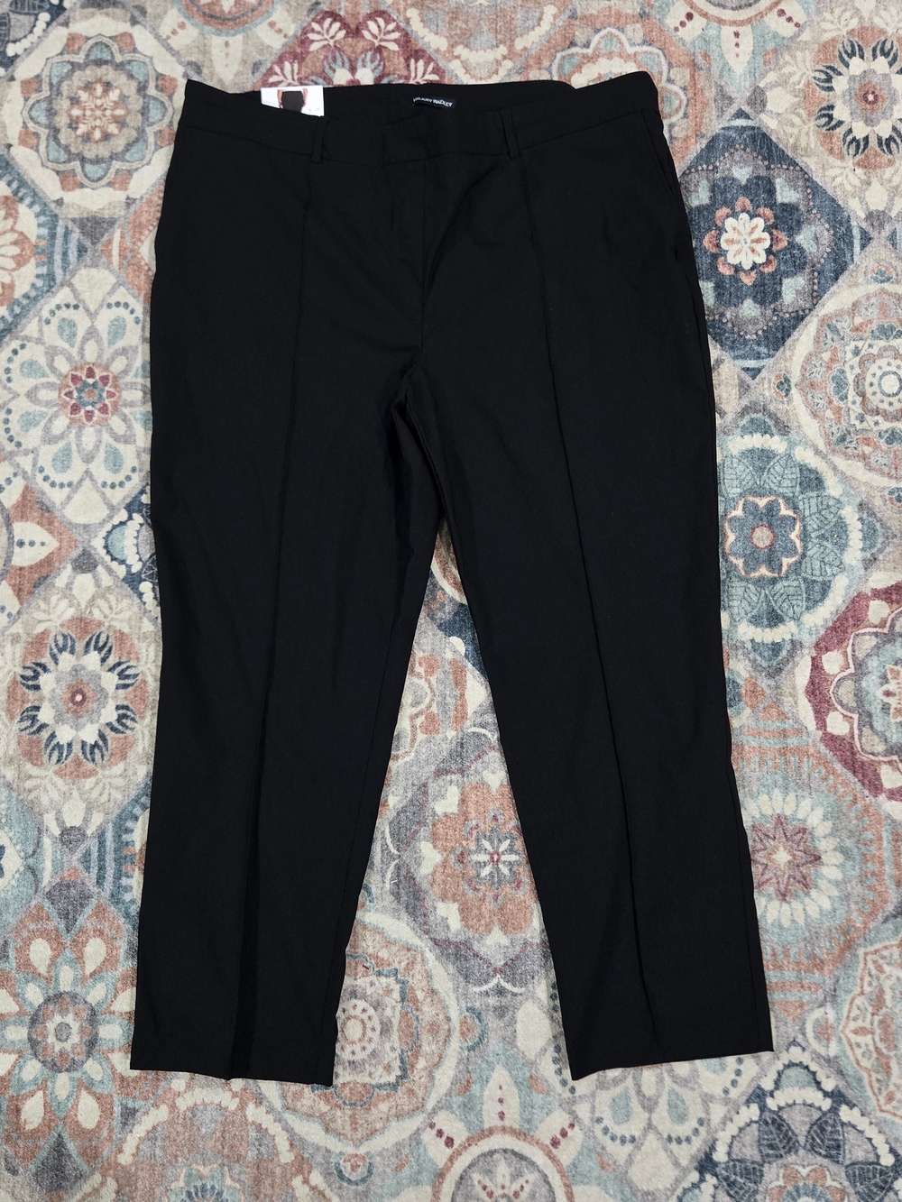 Hilary Radley Black Straight Leg Women's Minimalist Corporate Casual Pants 3X